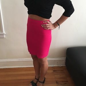BCBG Magenta Bodycon Skirt